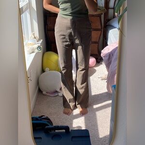 Brown Plaid Flare Pants